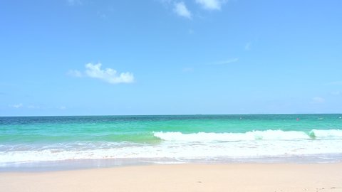 the beach tropical andaman, phuket, thailand on sandy shore. Beautiful Summer holiday. Natural,4K footage