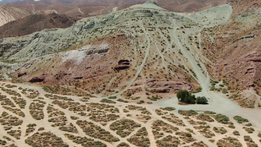Mojave Desert Colorful Rock Formation In Canyon California 