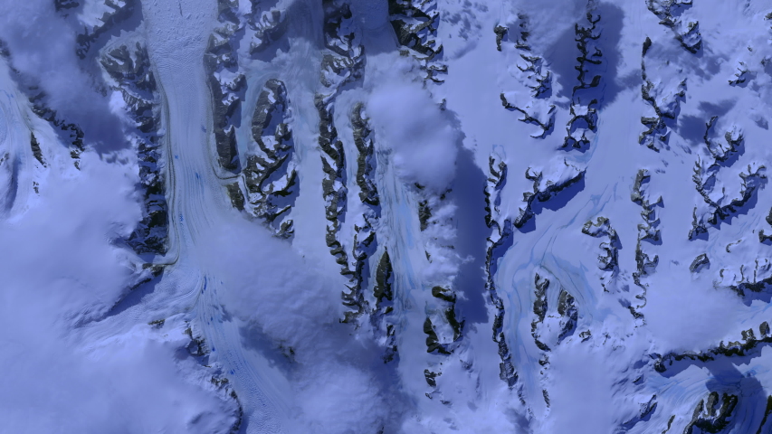 Water melt on antarctica Larsen C ice shelf, sunrise night to day animation. Contains public domain image by Nasa