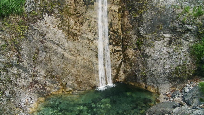 Shot of a waterfall in Theti National park in Albania