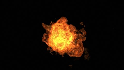 Fire explosion to the camera with Alpha Channel