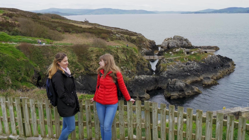 Two friends travel through Ireland at Dunree Head