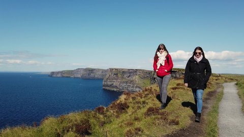 Walk along the Cliffs of Moher in Ireland