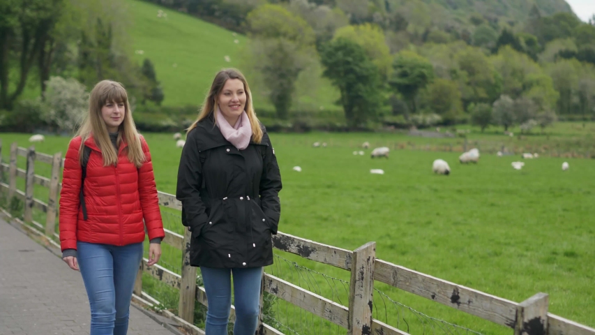 Two friends on their journey through the beautiful scenery of Ireland