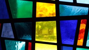 Colorful stain glass window move up slow - Powered by Shutterstock - Get 15% off with code: PIKWIZARD15
