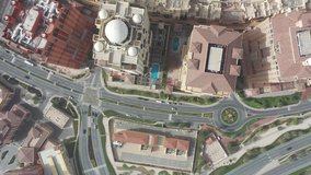 Aerial drone video of The Pearl Qatar skylines, Doha, Qatar, 4K