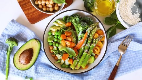 Buddha bowl, vegan and vegetarian food. Healthy eating concept