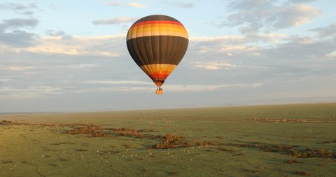 Air Balloon Flying Masai Mara, Kenya, Africa