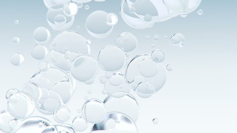 Abstract macro bubbles background in 4K