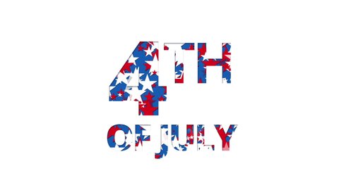 4th of July Independence Day background - seamless loop