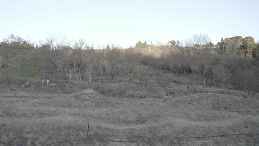 Motocross rider on a dirt track