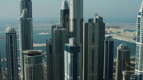 Aerial Skyscrapers Dubai Palm Jumeirah Island Apartment UAE