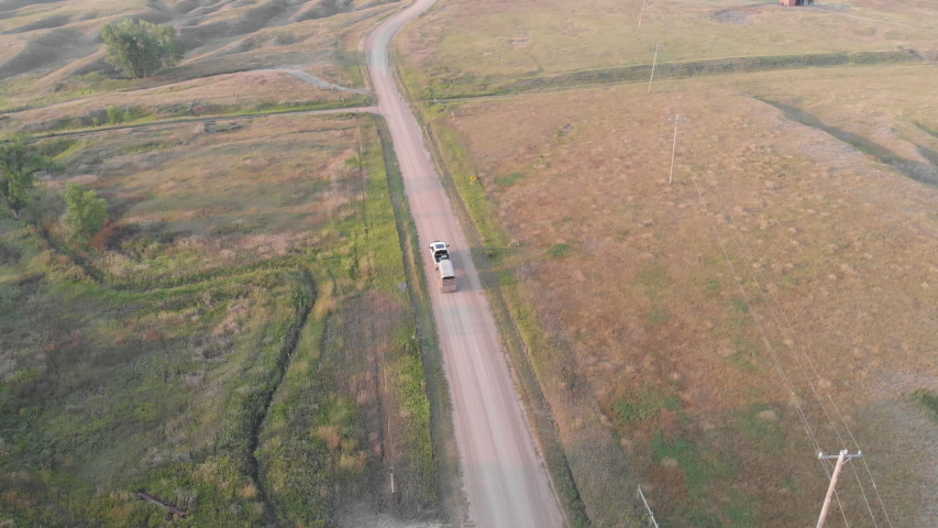 a drone shot of a field
