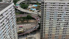 Drone video from Choi Hung Estate in Hongkong