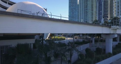 Aerial footage of Downtown Miami, Florida.