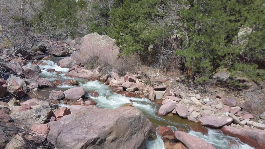 River view in Eldorado Canyon state park Colorado.