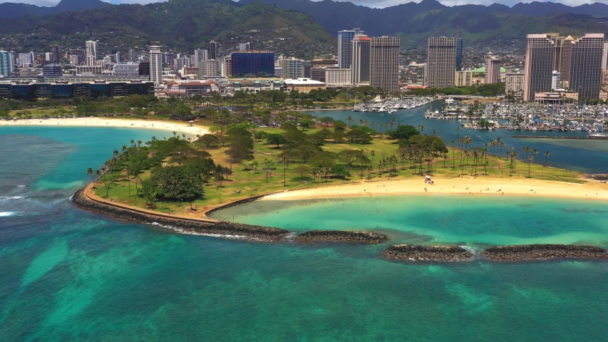 Hawaii magic lagoon beach and ocean