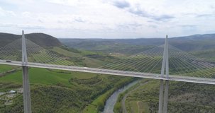 Crossing Millau viaduct by the middle