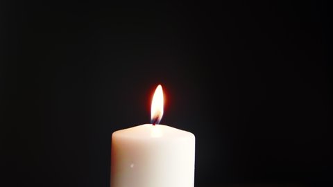 Showcases Colorful Single Candlelight On Black Stock Footage Video (100 ...