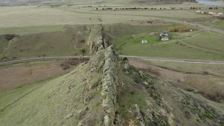 Aerial Rock Ridge top View.