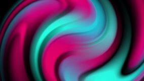 Holographic blue and violet liquid flowing waves abstract motion graphic design. Seamless loop. Video animation Ultra HD