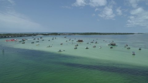 Aerial of Crab Island, Destin Florida