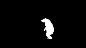 Bear Silhouette 3D Video Animation Loop