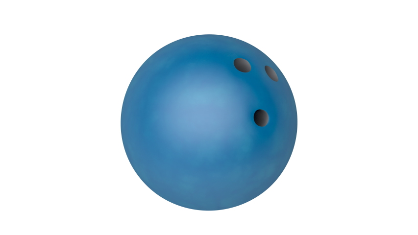 blue bowling ball spins on white Stock Footage Video (100% Royalty-free) 10...