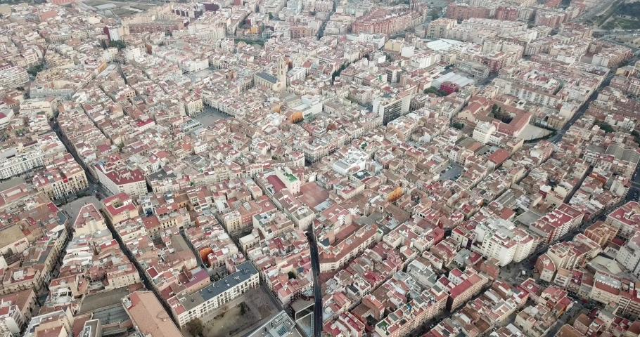 Aerial view of the spanish city of Reus. Tarragona province. Catalonia. Spain