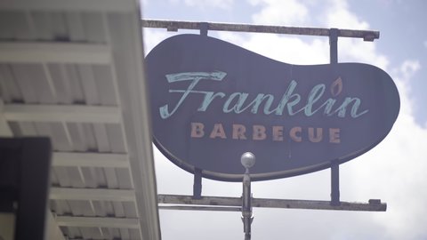 Austin, Texas - May 26 2019: the sign for Franklin Barbecue