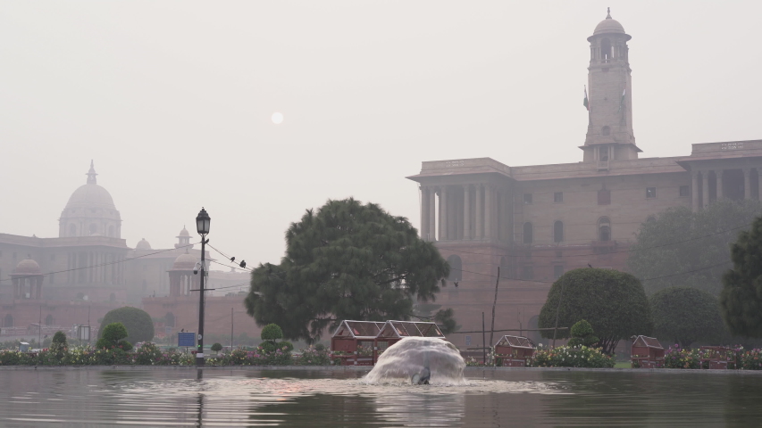 4k footage of India President House in New Delhi