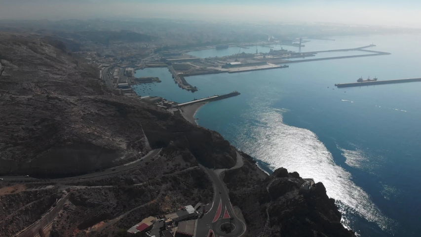 AEREAL VIEWS OF ALMERIA COAST . SPAIN 