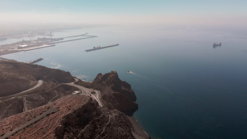 AEREAL VIEWS OF ALMERIA COAST . SPAIN 