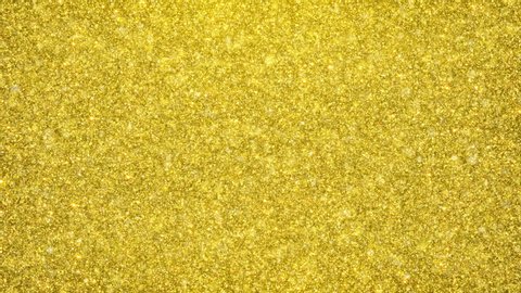Golden Glitter Background. Gold Particles Loop Background