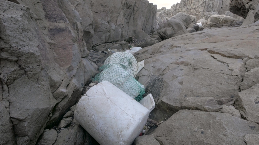 Styrofoam Pollution Near Ocean . Stock Footage Video (100% Royalty-free ...