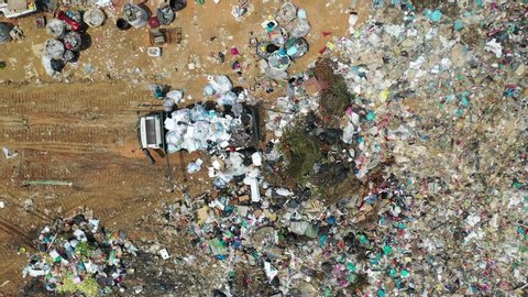 Plastic pollution crisis. Trash sent to Malaysia for recycling is instead dumped in a giant garbage mountain