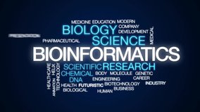 Bioinformatics animated word cloud. Kinetic typography. - Powered by Shutterstock - Get 15% off with code: PIKWIZARD15