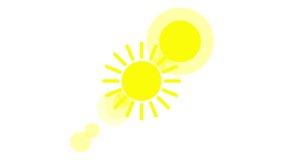 Sunshine and cloud icon animation with white background. Icon design. Video Animation. Bright Sun Isolated Cartoon Animation