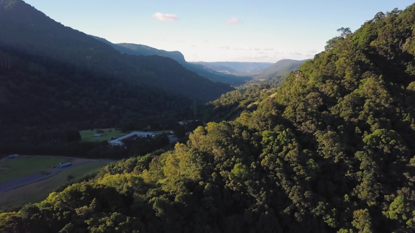 Lamington National Park mountains drone shot Queensland