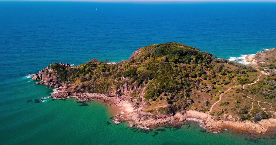 Aerial Queensland Australia tropical coastline