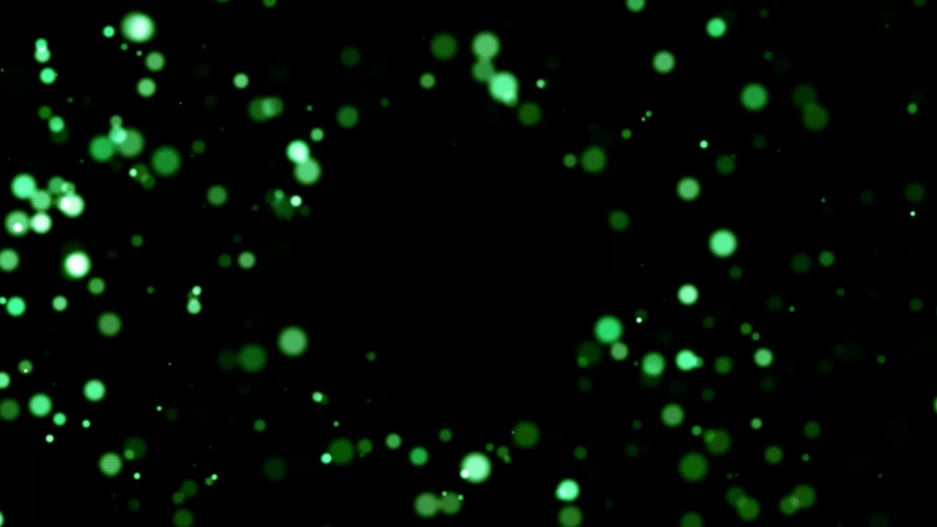 abstract green particles motion black background Stock Footage Video ...