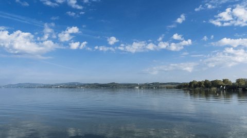 Timelapse - Moving clouds over Lake Constance, Baden Wuertemberg, Germany