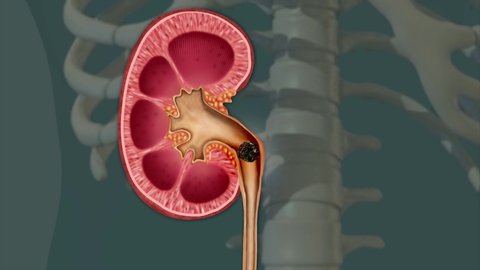 Kidney stones concept graphic organ 