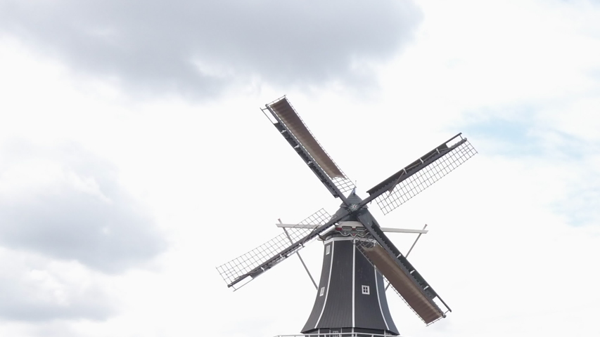 Windmill on a cloudy day in Holland
