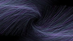 Looping random chaotic abstract cosmic pattern on black background