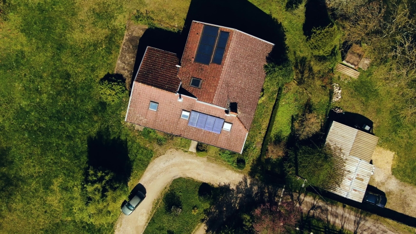 Top view of the House in the Farm