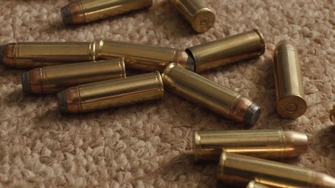 Scattering Small Caliber Cartridges On Wooden Stock Photo 271529081 ...