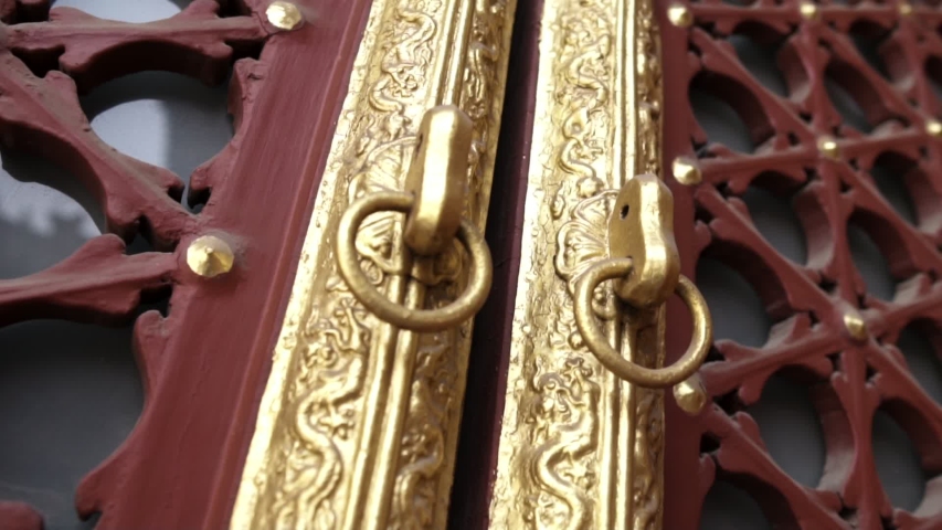 artistically wooden Window of Lama Temple in Beijing China