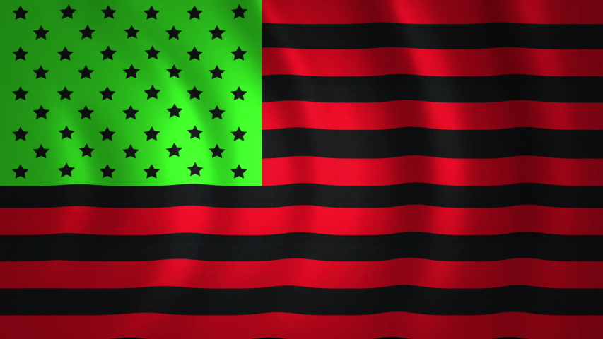 4k African - American Flag Stock Footage Video (100% Royalty-free