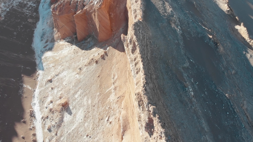 Aerial view of mountains in the desert of Atacama, Chile, South America